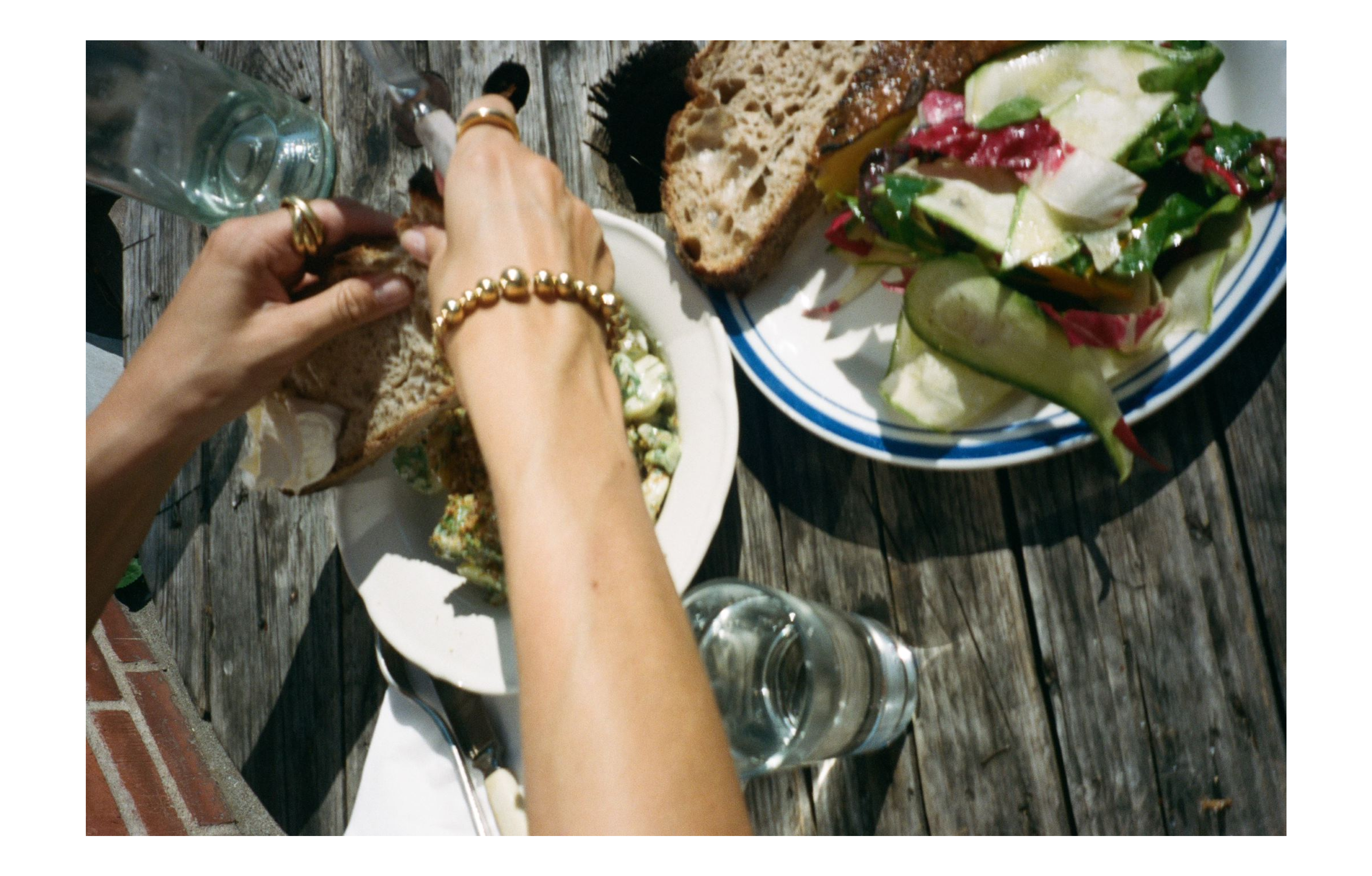 Lunch in the sun at Lille bakery at Refshaleøen in Copenhagen.